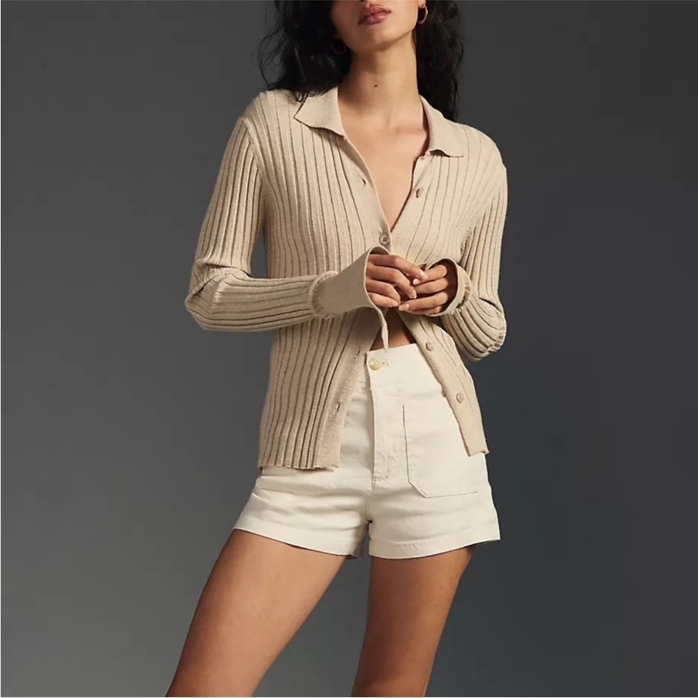 Anthropologie Maeve The Colette Shorts by Maeve: Linen Edition New Size 34